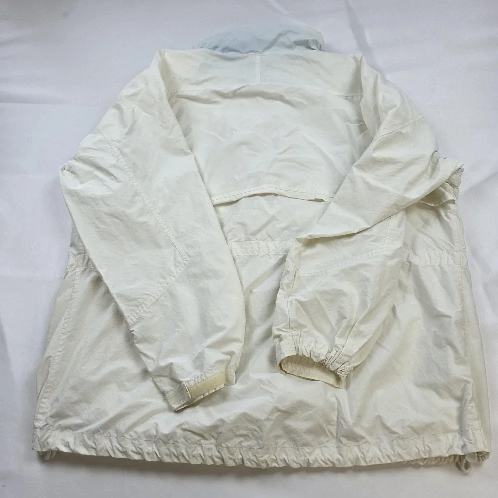 Vintage Polo Ralph Lauren Jacket Mens XL White Hooded Windbreaker Outdoor